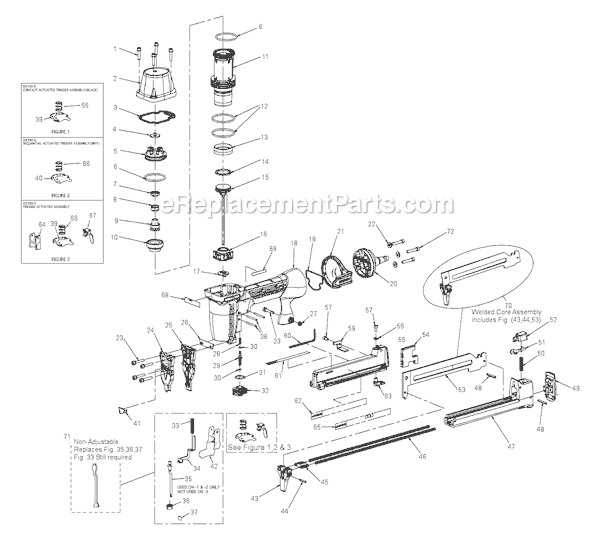 Bostitch SX150 Pneumatic Brad Nailer & Stapler Page A Diagram