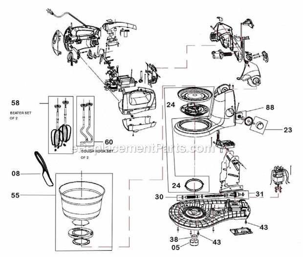 Breville BEM600XL The Handy Stand Mixer Page A Diagram