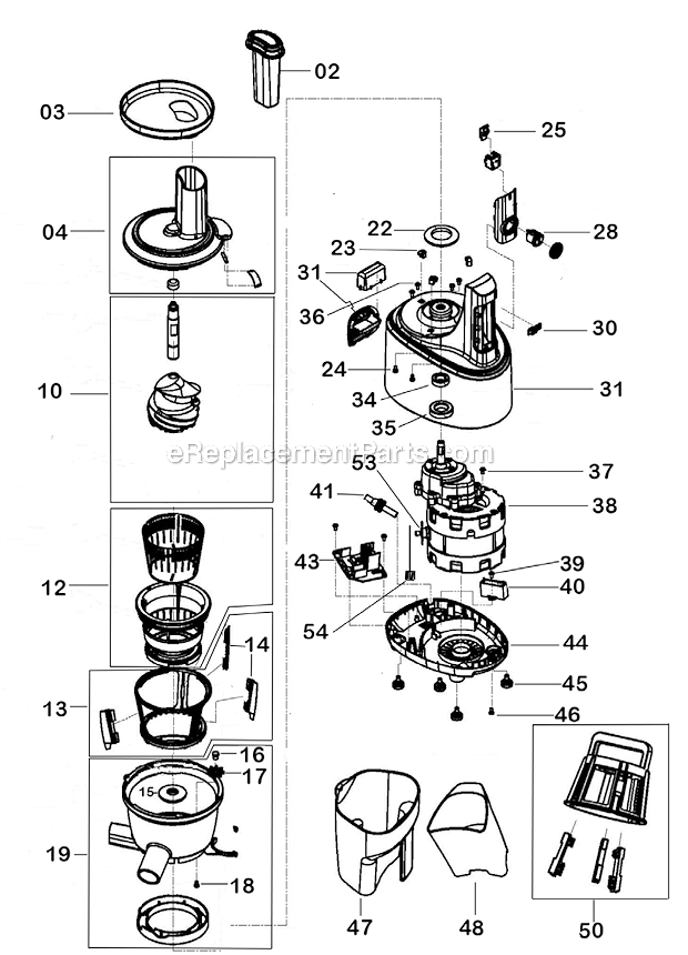 Breville BJS600XL The Juice Fountain - Crush Page A Diagram