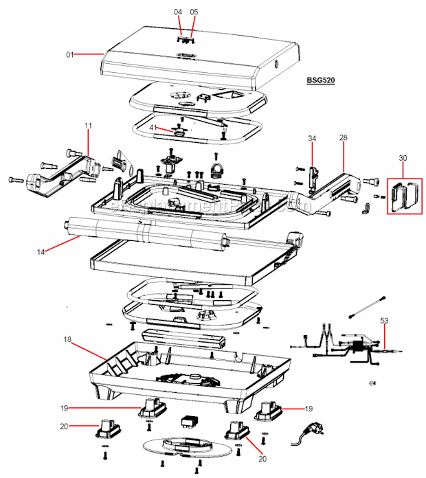Breville BSG520XL Panini Duo Grill Page A Diagram
