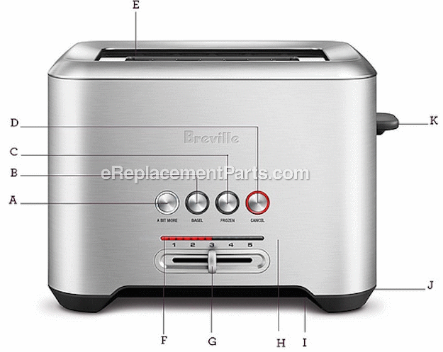 Breville BTA720XL Pro-Toaster Page A Diagram