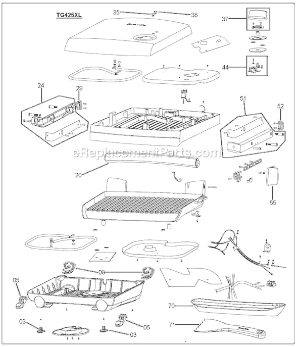 Breville TG425XL Panini Grill Page A Diagram