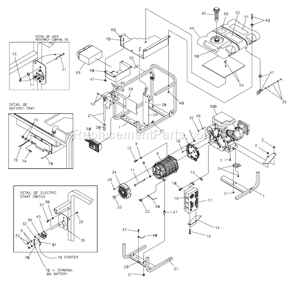 Briggs & Stratton 030211-1 6,200 Watt Portable Generator Page C Diagram