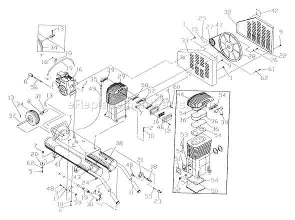 Briggs and Stratton 0641-0 125 PSI Air Compressor Page A Diagram