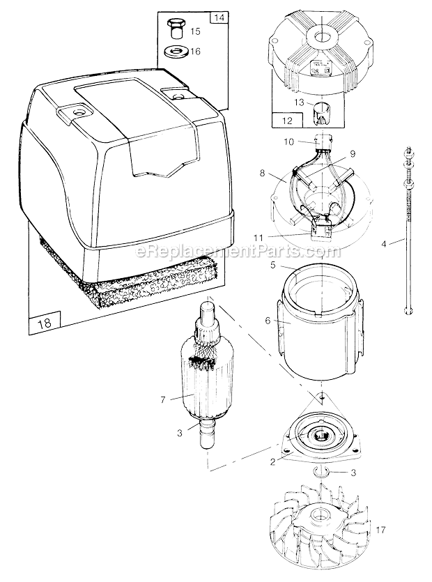 Briggs and Stratton 101120-0020-99 Engine Electric Motor And Related Diagram