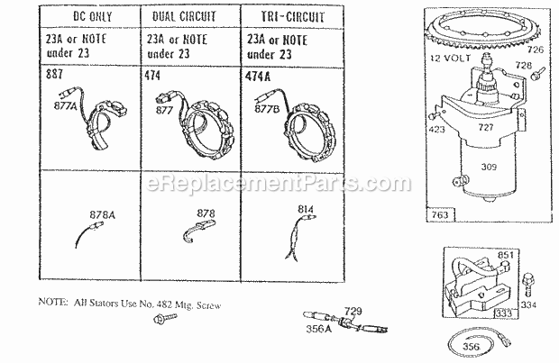 Briggs And Stratton Stator Chart