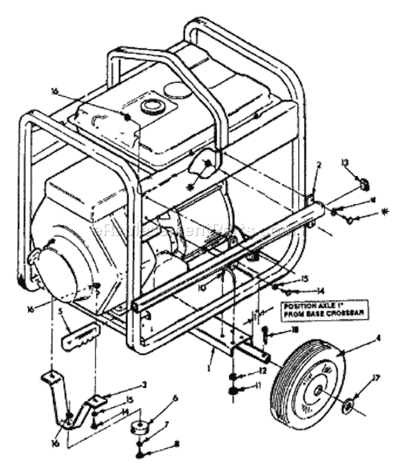Briggs and Stratton 9140-0 Wheel Kit Generator Page A Diagram