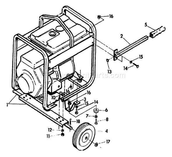 Briggs and Stratton 9221-0 Portable Wheel Kit Generator Page A Diagram