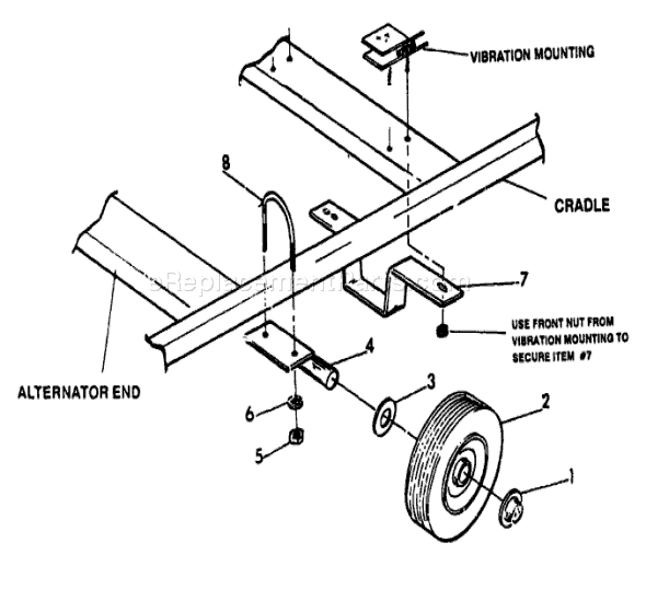 Briggs and Stratton 9226-0 Wheel Kit Generator Page A Diagram