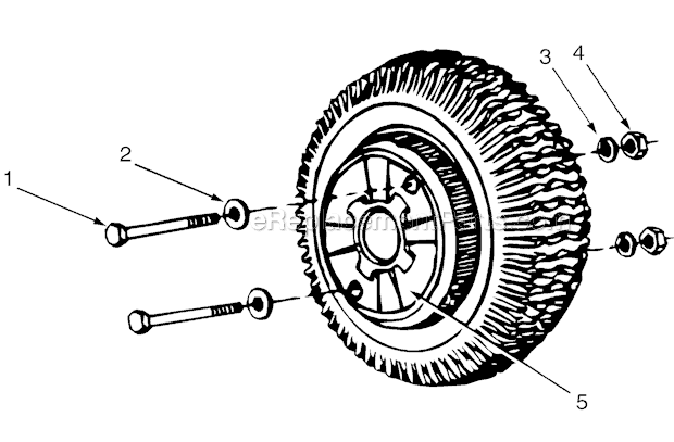 Troy-Bilt OEM-190-215 Wheel Weights Page A Diagram