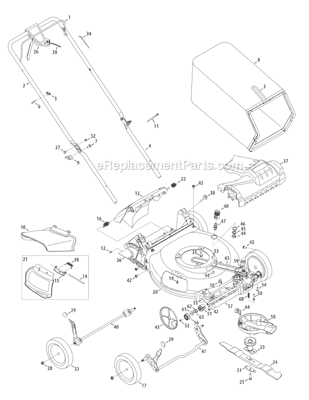 Troy-Bilt TB250 (12AVA29Q766) (2010) Self-Propelled Walk-Behind Mower Page A Diagram