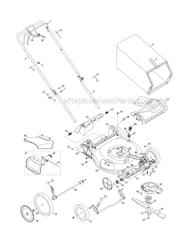 Troy-Bilt TB260 (12AVB29Q766) (2011) Self-Propelled Walk-Behind Mower Page A Diagram