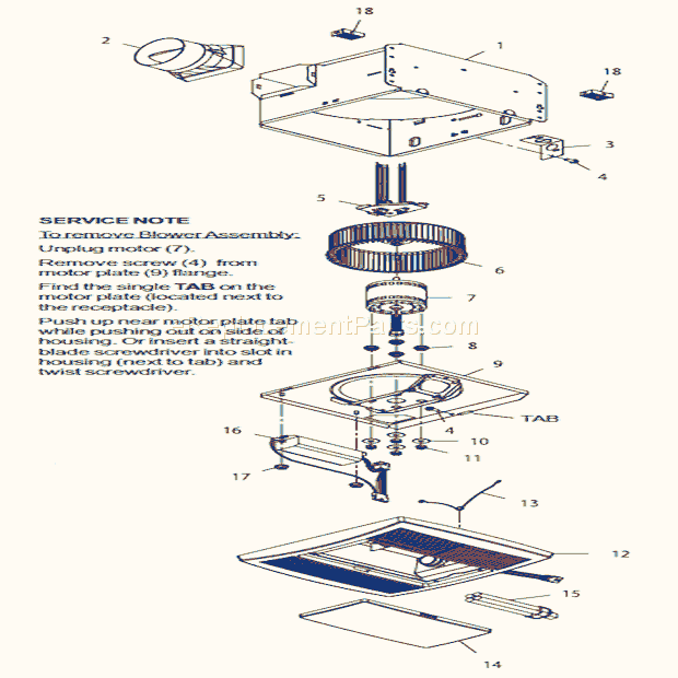 Broan QTRE080FL Ventilation Fan Page A Diagram