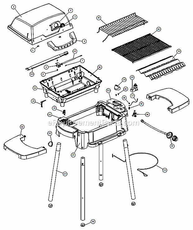Broil King 9006-54 Porta-Chef Gas Grill Page A Diagram