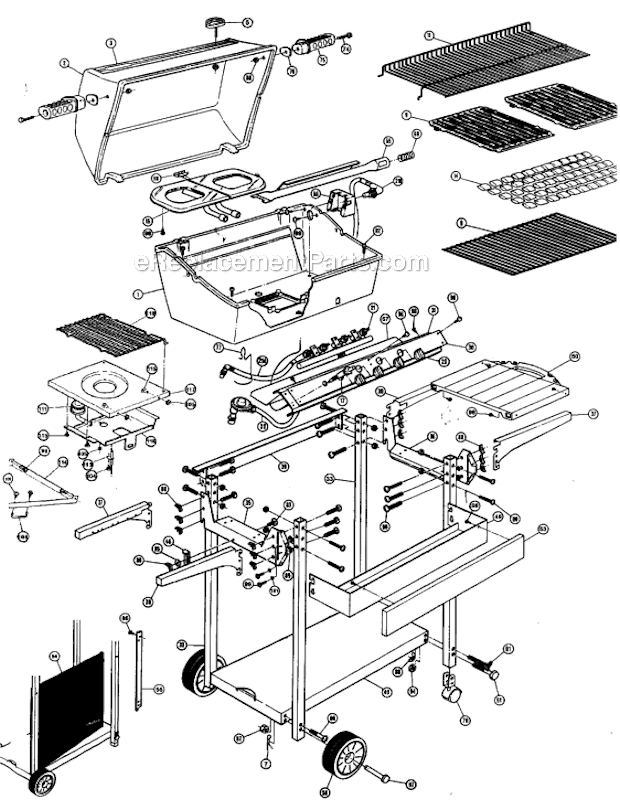 Broil King 952-77 Sovereign 25 Grill Page A Diagram
