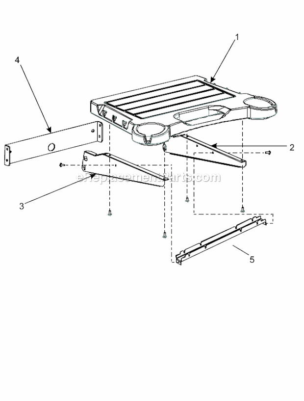 Broilmaster SKFB2 Drop Down Side Shelf Page A Diagram
