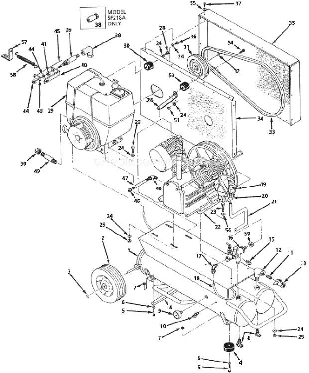 Campbell Hausfeld HS5122 Air Compressor Page A Diagram
