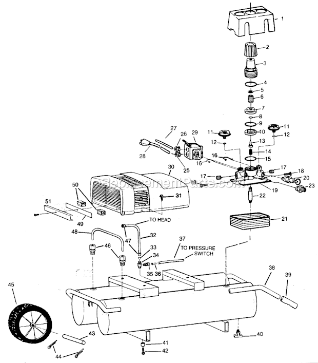 Campbell Hausfeld LT500700 Air Compressor Page A Diagram