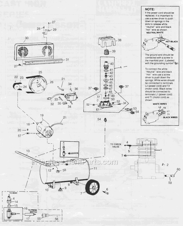 Campbell Hausfeld VS401400 Compressor Page A Diagram
