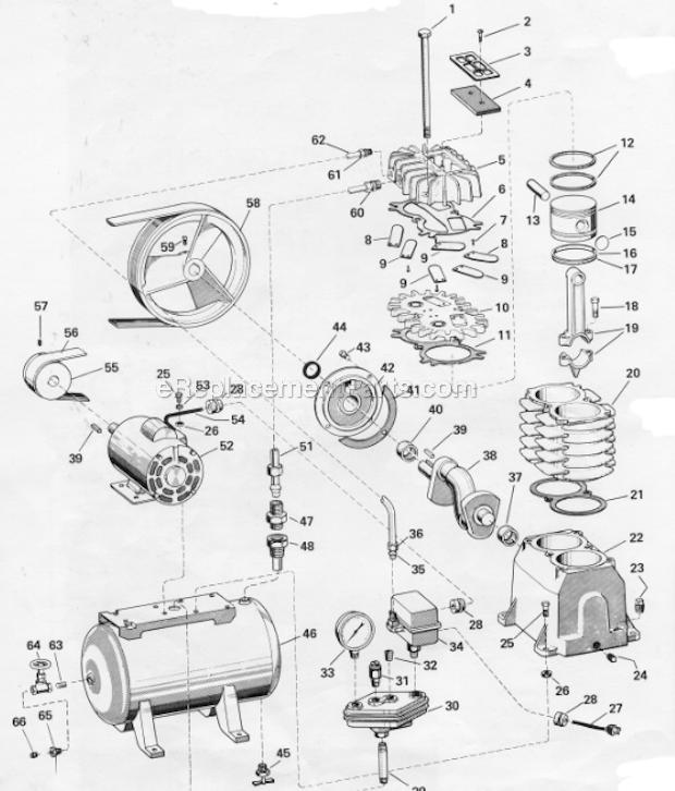Campbell Hausfeld VT5005 Air Compressor Page A Diagram