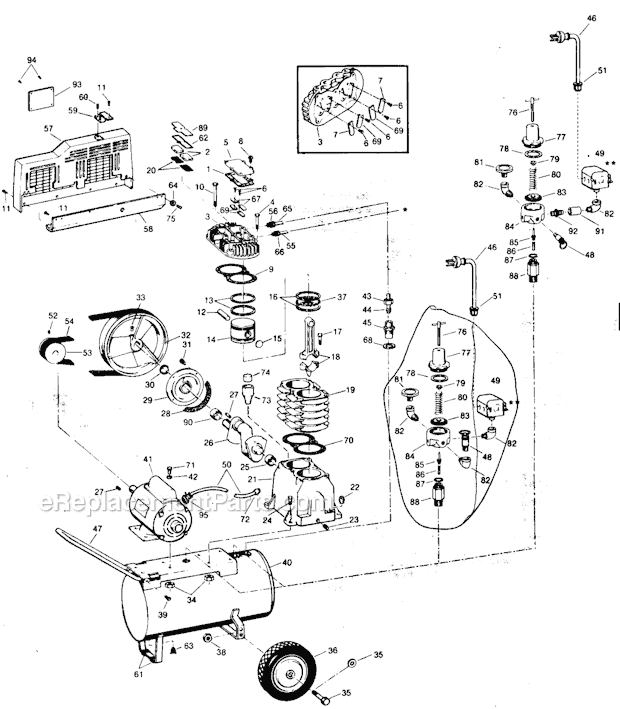 Campbell Hausfeld VT610301 Air Compressor Page A Diagram