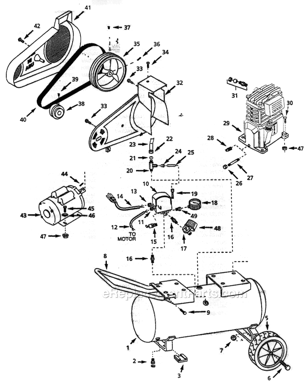 Campbell Hausfeld VT619602 Air Compressor Page A Diagram