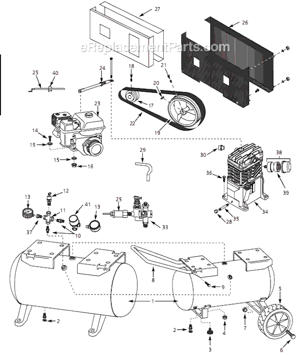 Campbell Hausfeld 4B239B (2007) Speedaire Air Compressor Page A Diagram