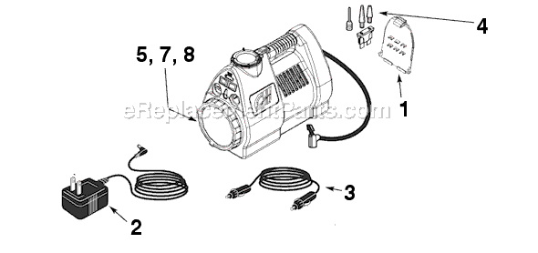 Campbell Hausfeld CC2400 (2004.11) Cordless Inflator Page A Diagram