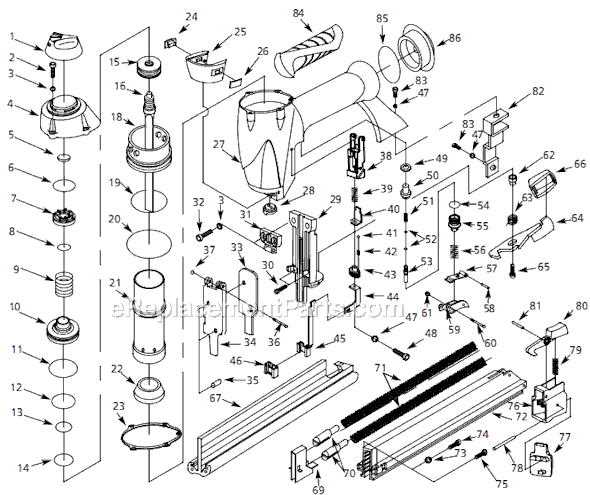 Campbell Hausfeld CHN10300 (2007.03) Narrow Crown Stapler Page A Diagram
