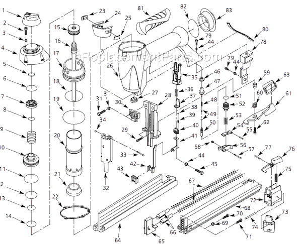 Campbell Hausfeld CHN10400 (2007.02) 2-in-1 Nailer / Stapler Page A Diagram