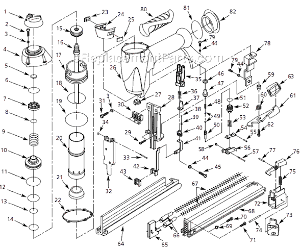 Campbell Hausfeld CHN10400 (2007.03) 2-in-1 Nailer / Stapler Page A Diagram
