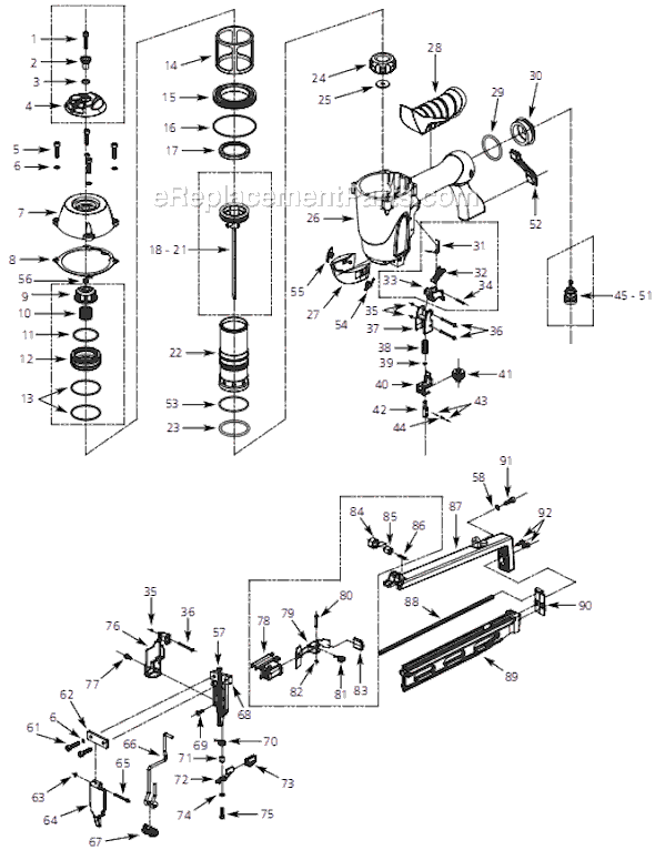 Campbell Hausfeld CHN20100 (2005.04) 2-1/2 in. Finish Nailer Page A Diagram