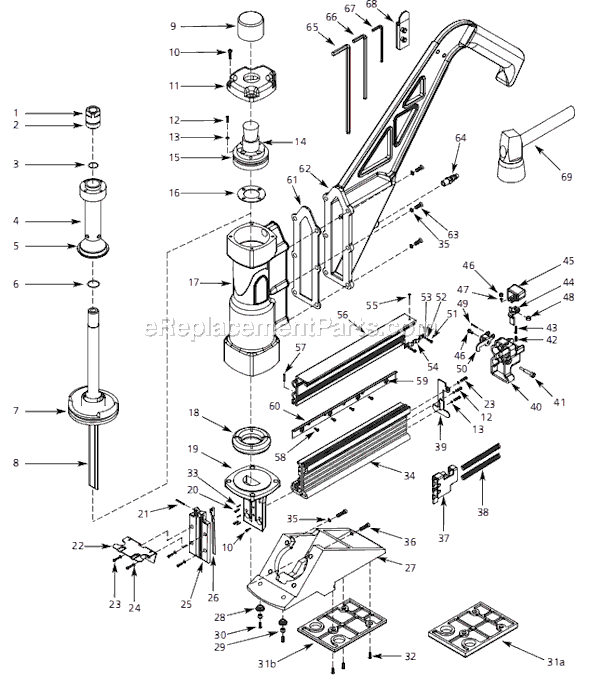 Campbell Hausfeld CHN50399 (2007.03) Flooring Nailer / Stapler Page A Diagram