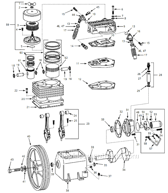 Campbell Hausfeld CI050000PP (2006) Air Compressor Pump Page A Diagram