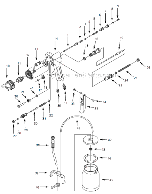 Campbell Hausfeld DH650001 (1999.03) Automotive Spray Gun Page A Diagram