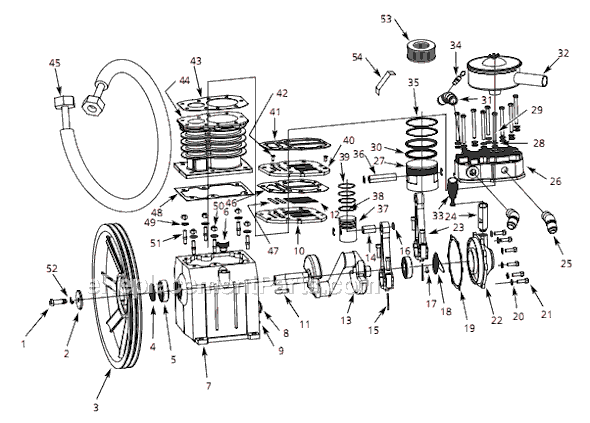 Campbell Hausfeld FP050000AV (2006) Air Compressor Pump Page A Diagram