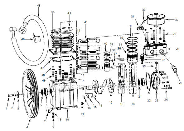 Campbell Hausfeld FP070000AV (2005) Air Compressor Pump Page A Diagram