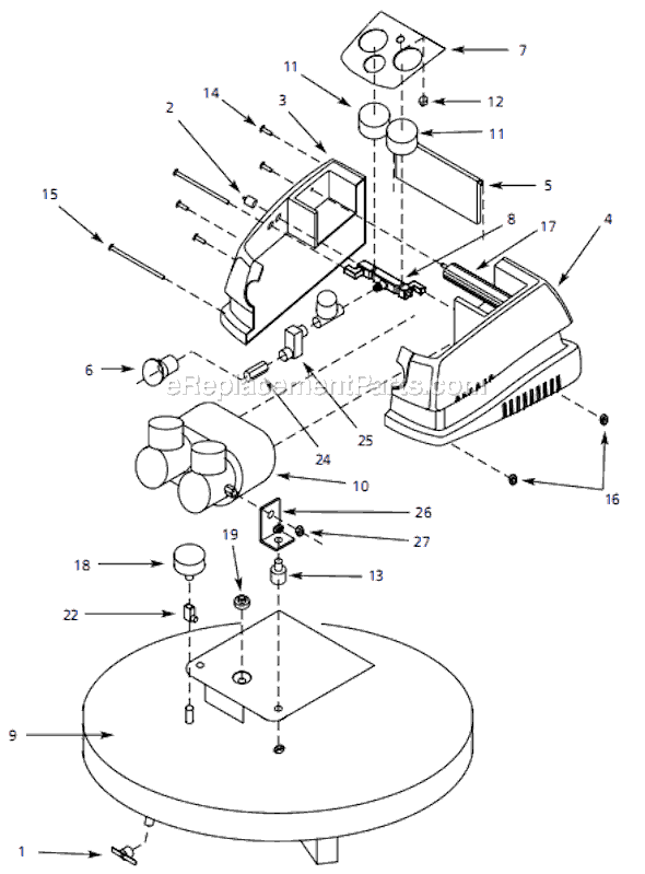 Campbell Hausfeld FP2020 (2000) Portable Air Compressor Page A Diagram