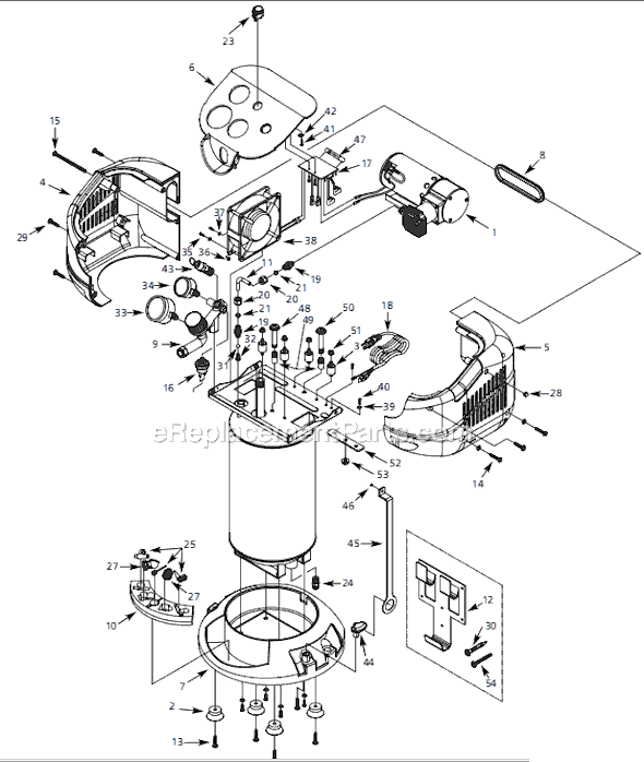 Campbell Hausfeld FP2052 (2004) Portable Air Compressor Page A Diagram
