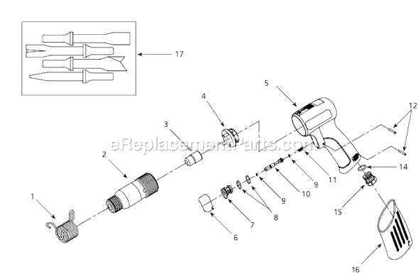 Campbell Hausfeld IFT20301 (2003.06) 1-5/8 in. Stroke Air Hammer Page A Diagram