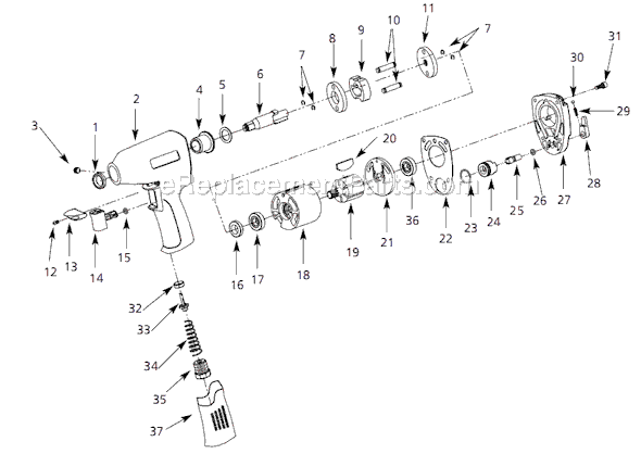 Campbell Hausfeld IFT249 (2003.06) 3/8 in. Impact Wrench Page A Diagram
