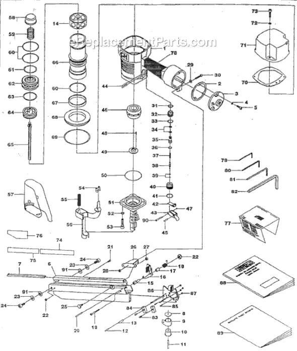 Campbell Hausfeld NS2890 (1998.05) 28 Degree Framing Nailer Page A Diagram