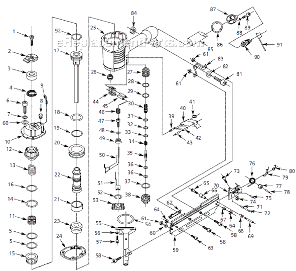 Campbell Hausfeld NS289100AV (2006.08) Framing Nailer Page A Diagram