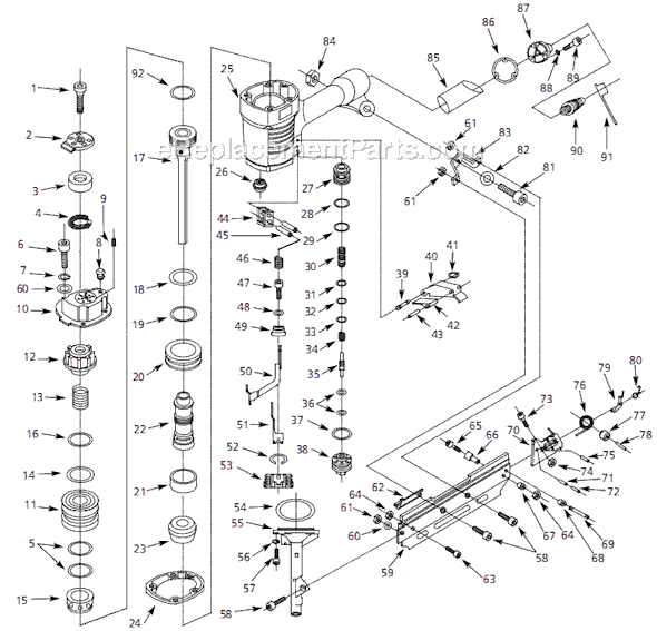 Campbell Hausfeld NS349000 (2007.04) Framing Nailer Page A Diagram