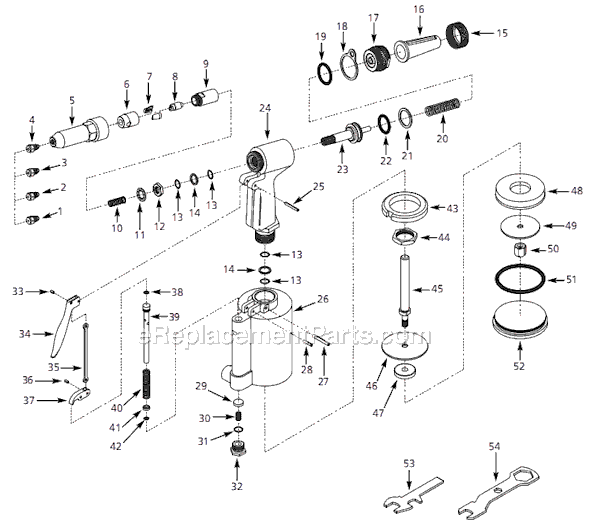 Campbell Hausfeld PL1539 (2003.01) Air Powered Rivet Gun Page A Diagram