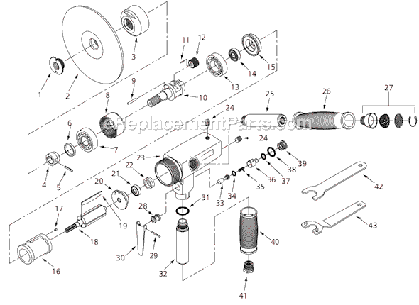 Campbell Hausfeld PL1555 (2002.06) 4 in. Angle Grinder Page A Diagram