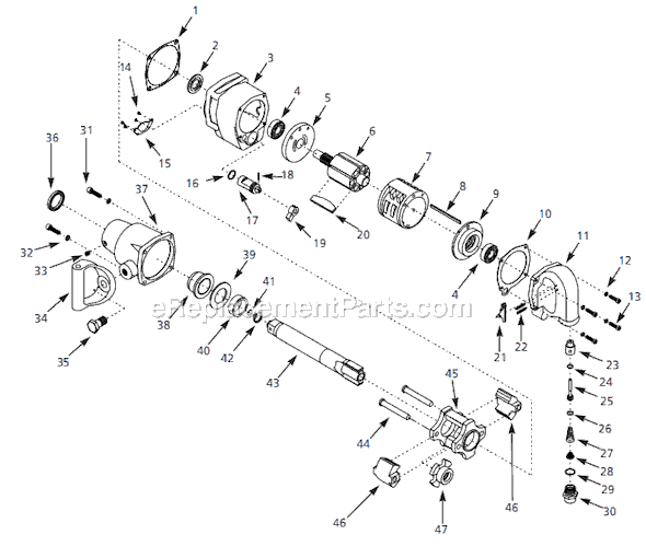 Campbell Hausfeld PL155799 (1998.05) 1 in. Impact Wrench Page A Diagram