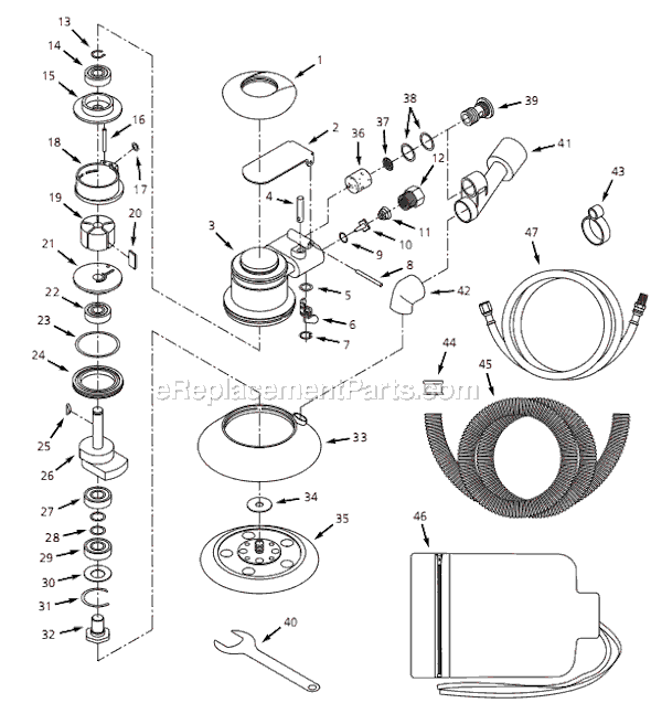 Campbell Hausfeld PL1566 (1998.08) Random Orbit Sander and Vacuum System Page A Diagram