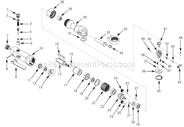 Campbell Hausfeld PL2501 (1998.07) 3/8 Air Ratchet Page A Diagram
