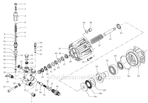 Campbell Hausfeld PM244400SJ Pressure Washer Pump Page A Diagram